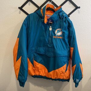 NFL Gameday Miami Dolphins Logo Jacket Size Large